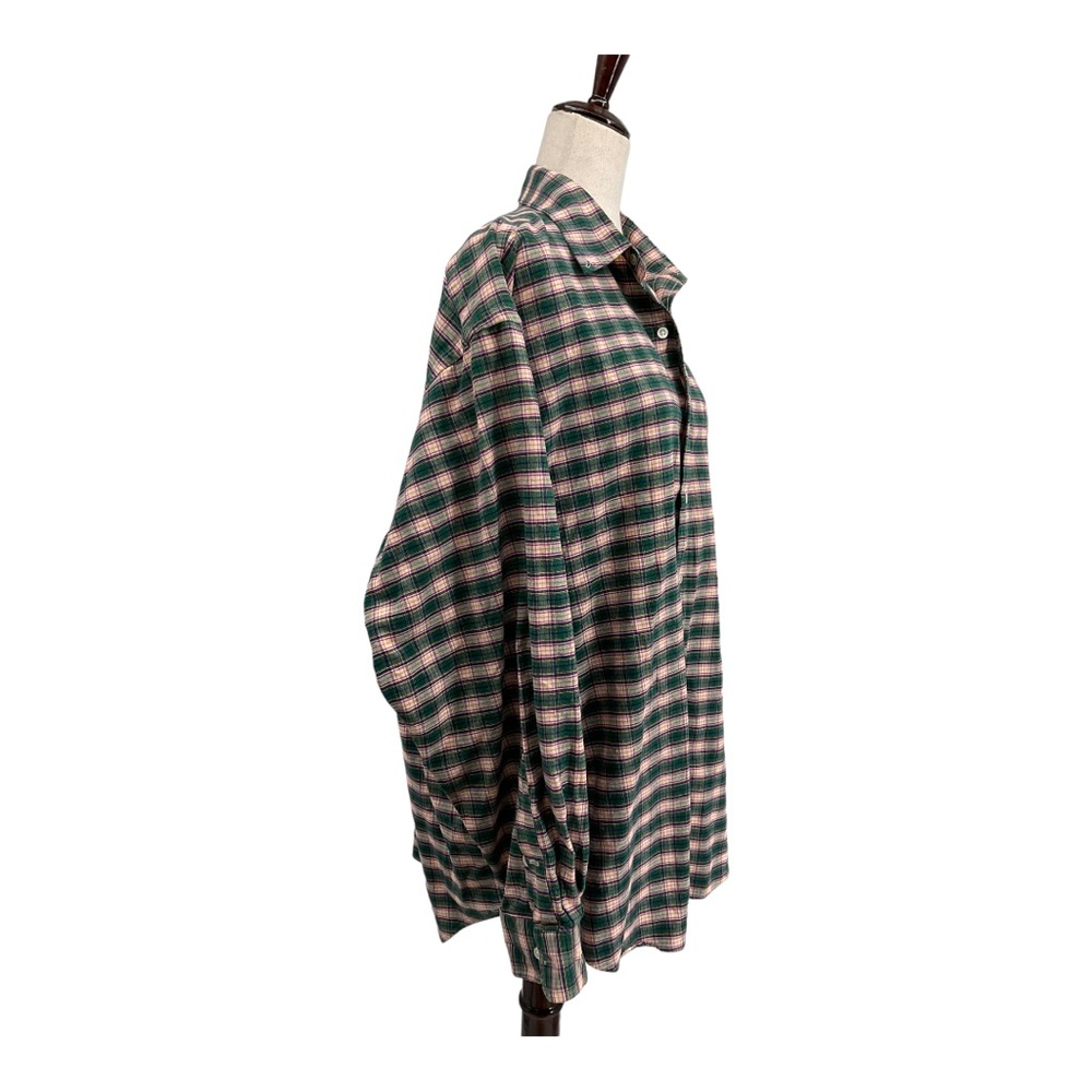 Ralph Lauren Cotton Button Down Long Sleeve Plaid Brushed Shirt - Picture 12 of 16